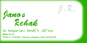 janos rehak business card